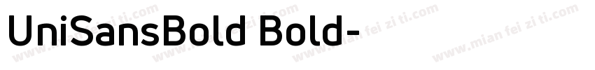 UniSansBold Bold字体转换